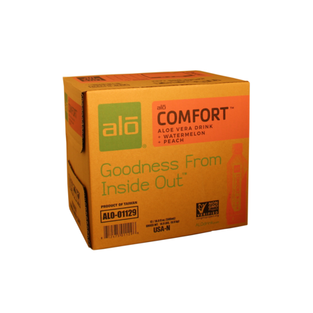 ALO DRINK Comfort Aloe Watermelon & Peach 16.9 fl. oz., PK12 ALO-01129
